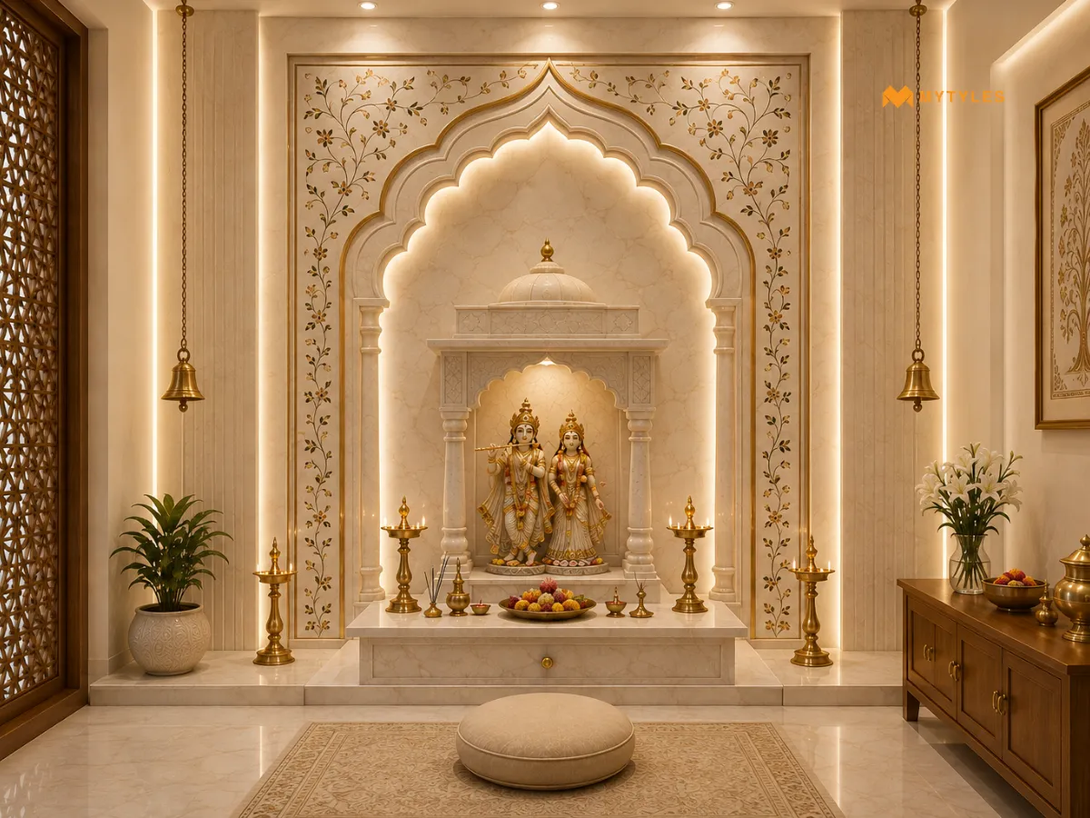 Temple Arch Inlay Tile Design